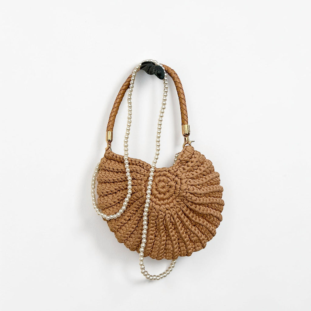 Boho Woven Shell Handbag