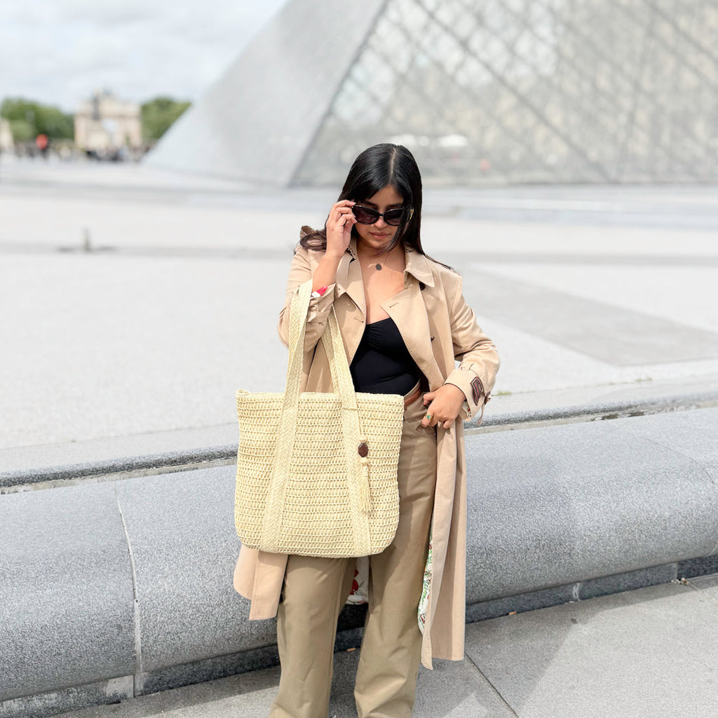 Mia Woven Tote Bag