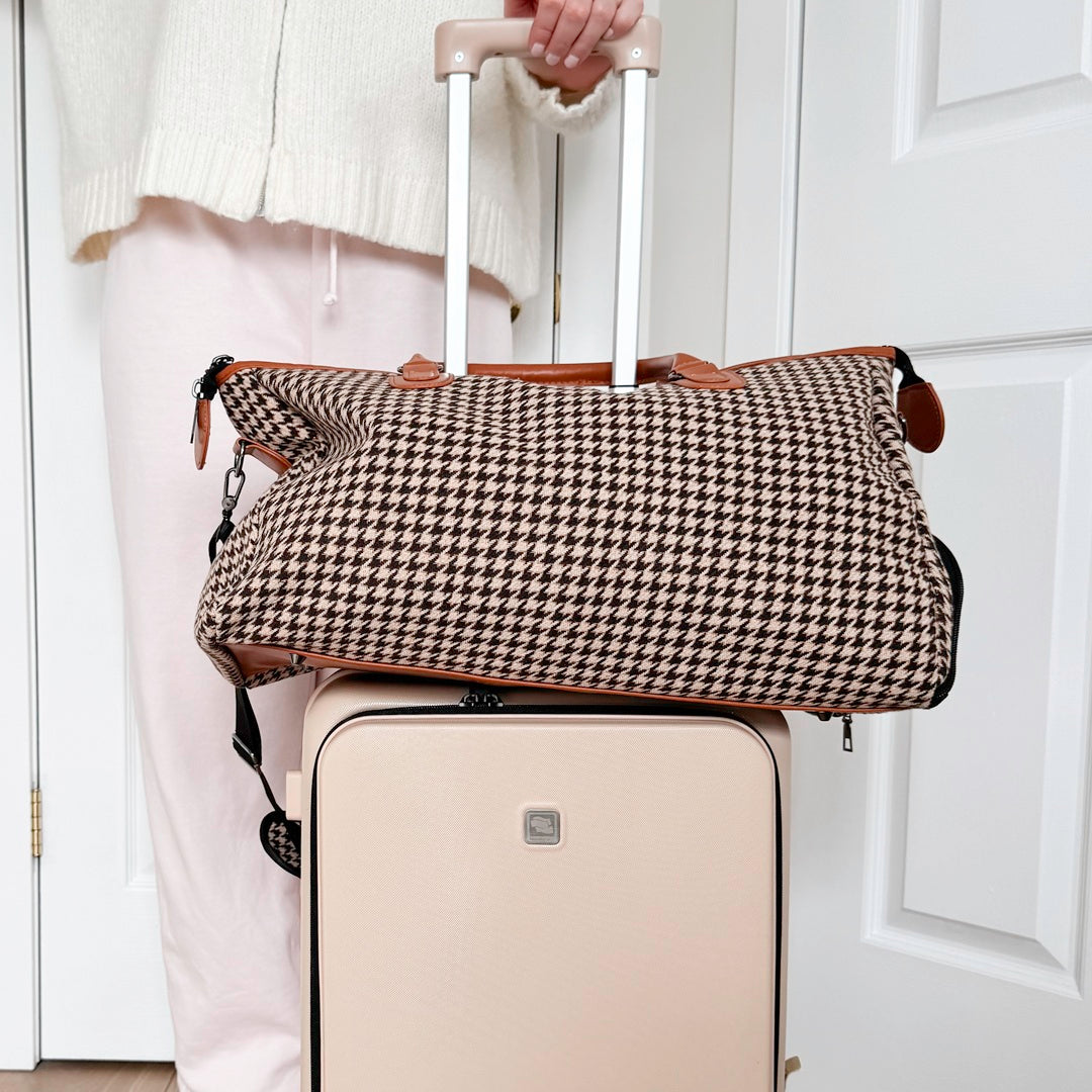 Houndstooth Duffle Travel Bag