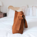 Zoe Suede Shoulder Tote Bag