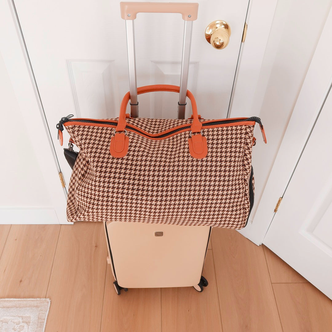 Houndstooth Duffle Travel Bag