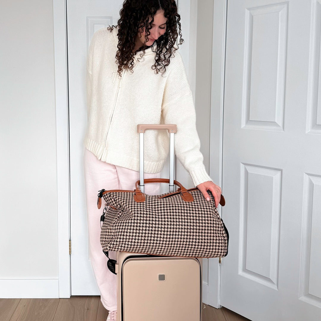 Houndstooth Duffle Travel Bag
