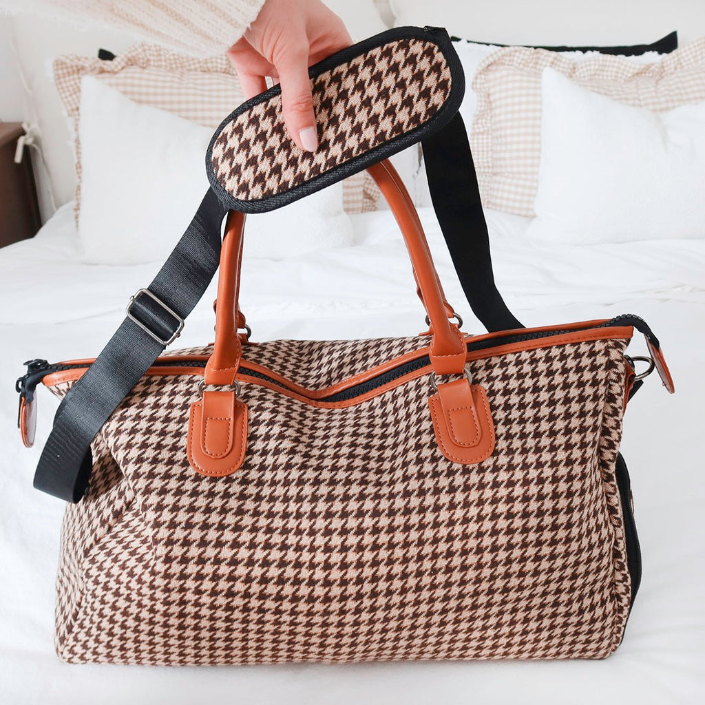 Houndstooth Duffle Travel Bag
