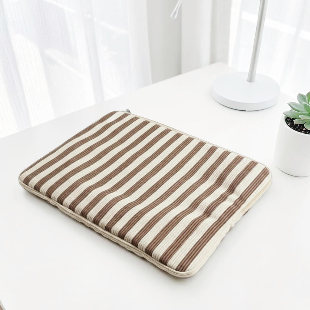 Striped Padded Laptop Sleeve