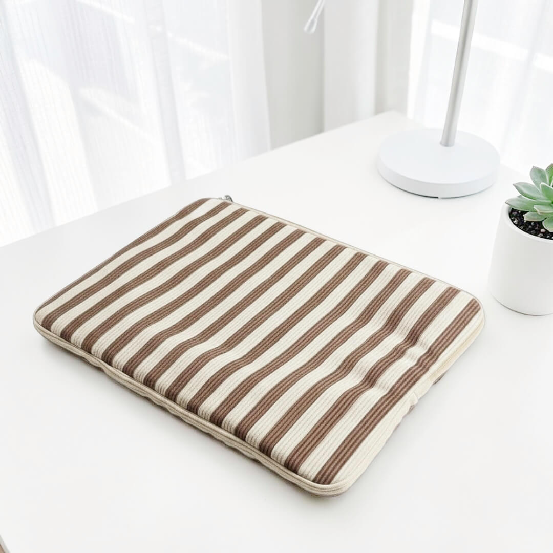 Striped Padded Laptop Sleeve
