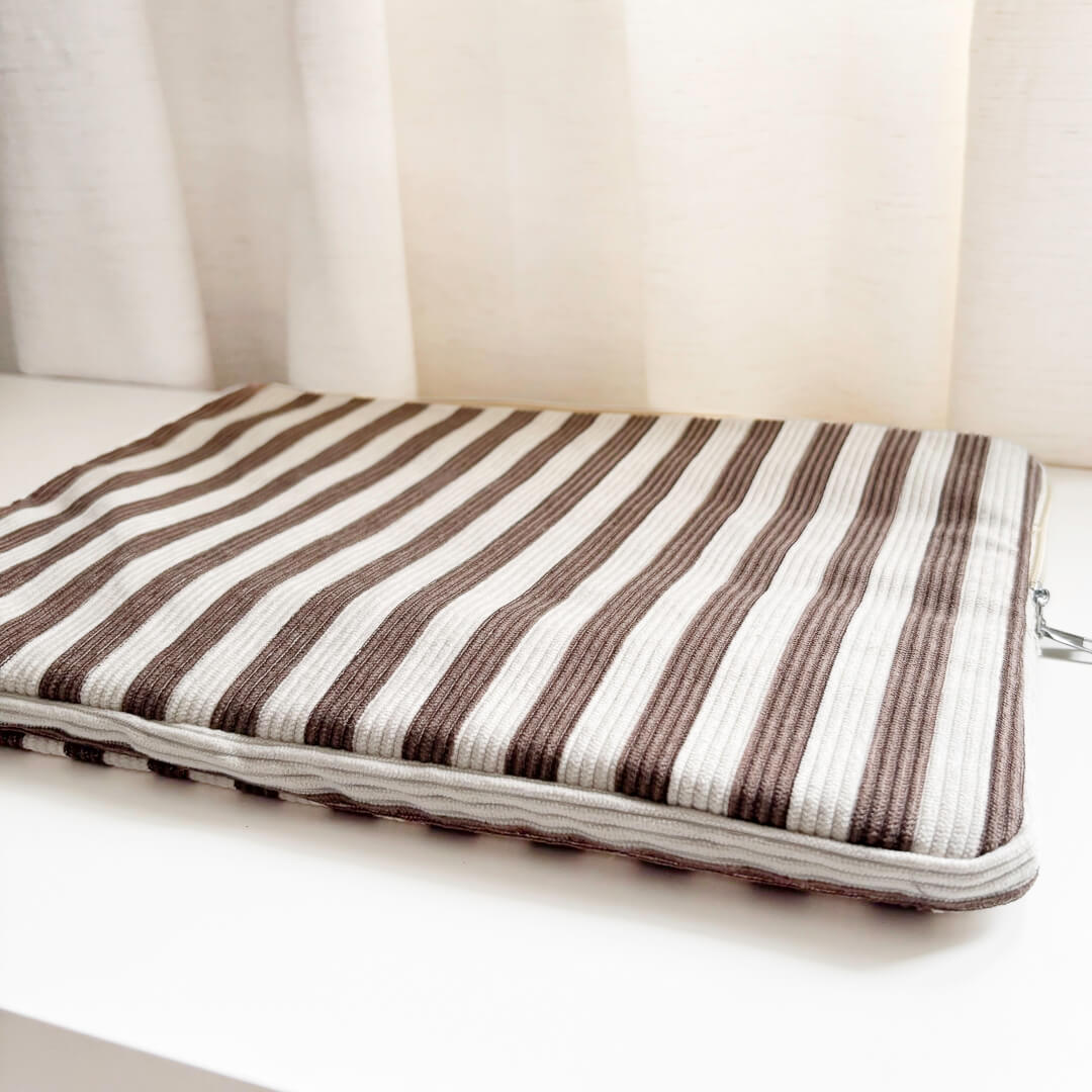 Striped Padded Laptop Sleeve