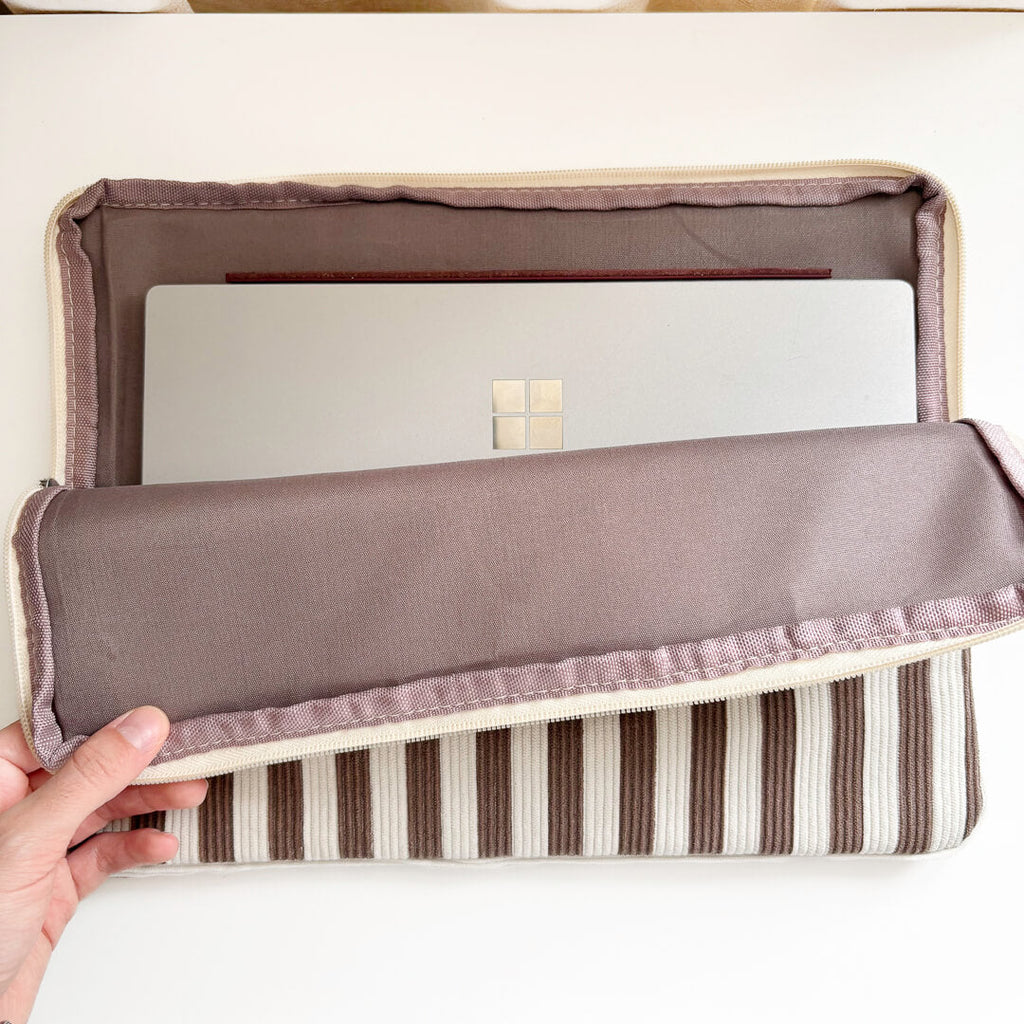 Striped Padded Laptop Sleeve