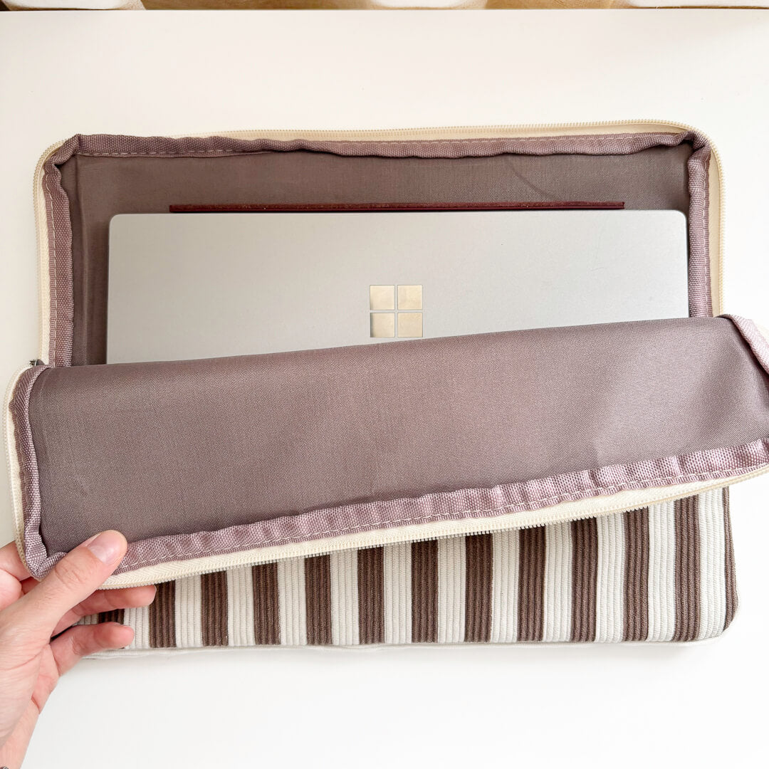 Striped Padded Laptop Sleeve