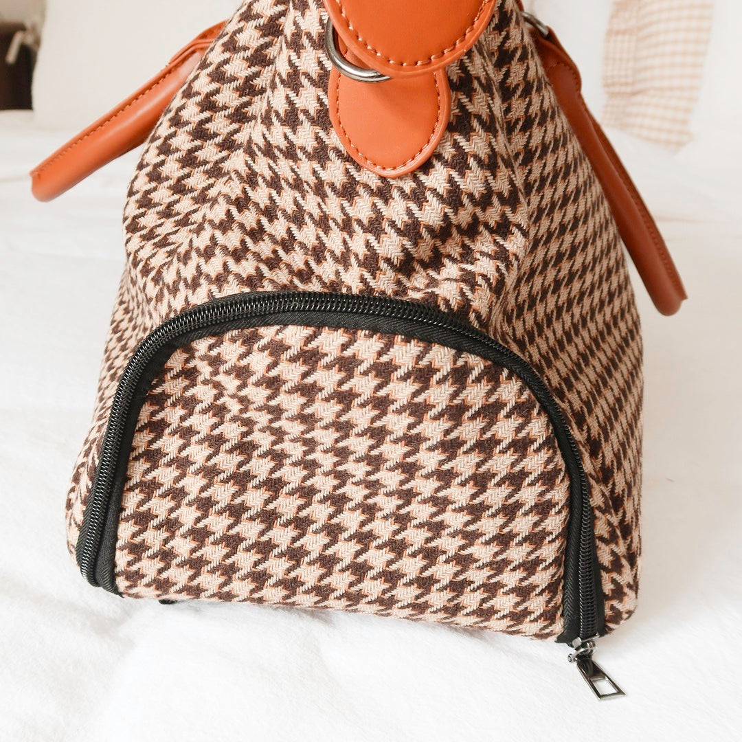 Houndstooth Duffle Travel Bag